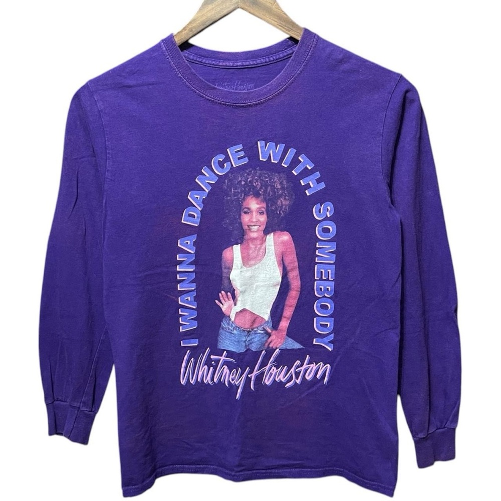 Whitney Houston I wanna dance with somebody music graphic long sleeve tour Shirt